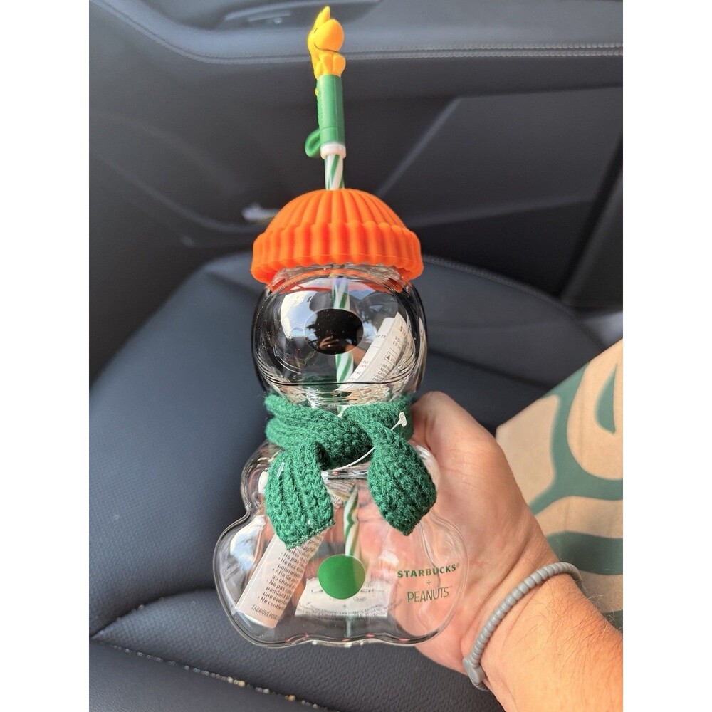 Starbucks x Peanuts Snoopy Limited Edition Glass Cup New Authentic 2026